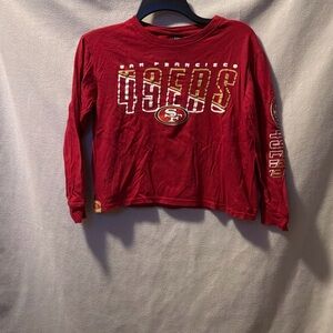 NFL Kids Red 49ers Long Sleeve Tee